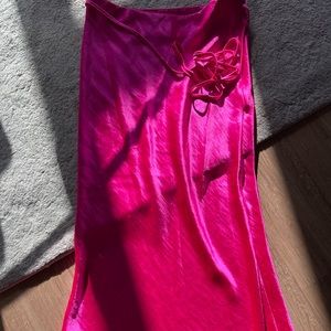 Top shop pink midi skirt